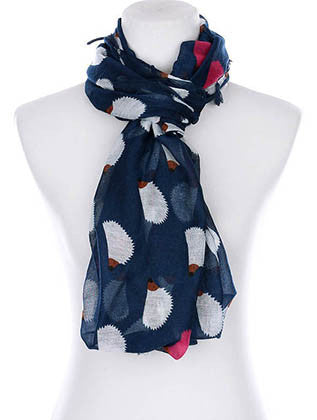 SCARF   HEDGEHOG PRINT  KYF99006ETNVY - Scarvesnthangs
 - 3