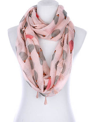 SCARF   HEDGEHOG PRINT  KYF99006ETPNK
