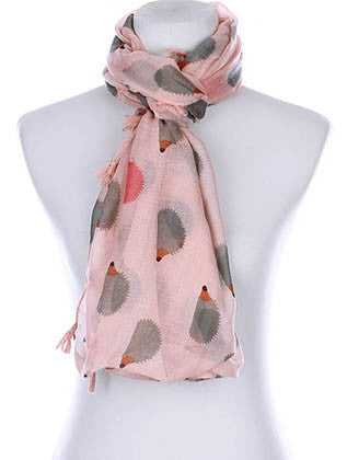 SCARF   HEDGEHOG PRINT  KYF99006ETPNK - Scarvesnthangs
 - 3