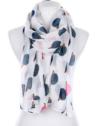SCARF   HEDGEHOG PRINT  KYF99006IVY
