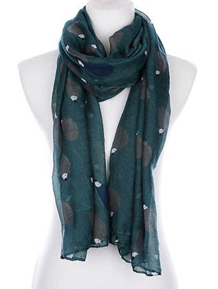 SCARF   HEDGEHOG PRINT  KYF99006TEL