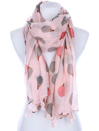 SCARF   HEDGEHOG PRINT  KYF99006TPNK