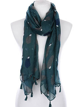 SCARF   HEDGEHOG PRINT  KYF99006TTEL