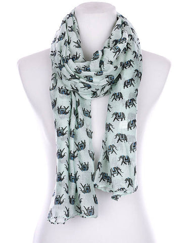 SCARF   ELEPHANT PRINT  KYF99007MIN - Scarvesnthangs
 - 2