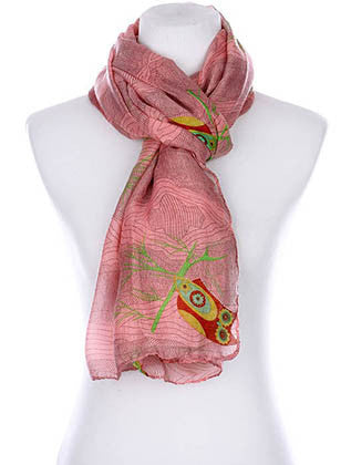 SCARF   OWL PRINT  KYF99008BUR - Scarvesnthangs
 - 3