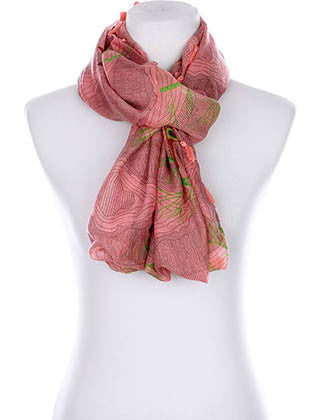 SCARF   OWL PRINT  KYF99008ETBUR - Scarvesnthangs
 - 3