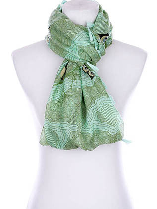 SCARF   OWL PRINT  KYF99008ETMIN - Scarvesnthangs
 - 3