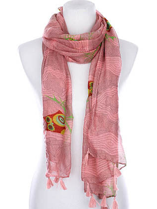 SCARF   OWL PRINT  KYF99008TBUR