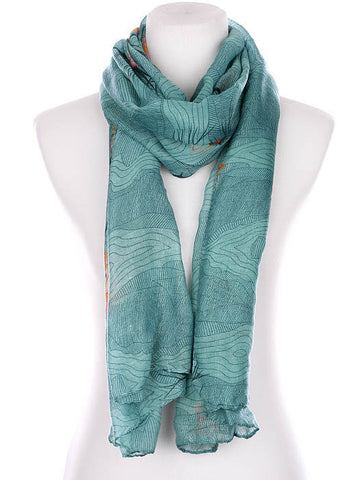 SCARF   OWL PRINT  KYF99008TEL - Scarvesnthangs
 - 2