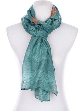 SCARF   OWL PRINT  KYF99008TEL - Scarvesnthangs
 - 3