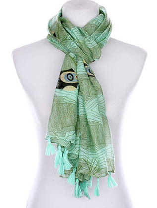 SCARF   OWL PRINT  KYF99008TMIN - Scarvesnthangs
 - 3