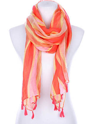 SCARF   NEON STRIPES  KYF99009TORGMLT