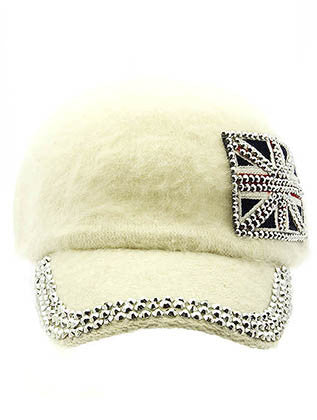 HAT AND CAP   GREAT BRITAIN FLAG  KYH8146WHT