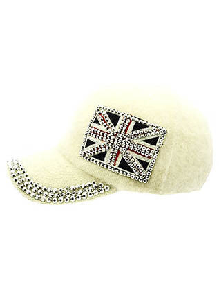 HAT AND CAP   GREAT BRITAIN FLAG  KYH8146WHT - Scarvesnthangs
 - 3