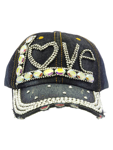 HAT AND CAP   LOVE  KYH8173RDDBLU - Scarvesnthangs
 - 2
