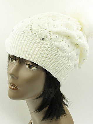 HAT AND CAP   DOUBLE LAYERED  KYH8180WHT - Scarvesnthangs
 - 3