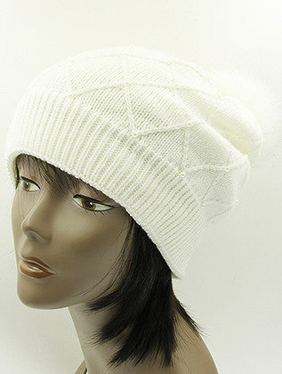 HAT AND CAP   DOUBLE LAYERED  KYH8181WHT - Scarvesnthangs
 - 3