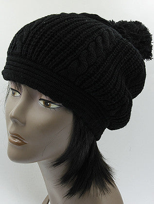 HAT AND CAP   DOUBLE LAYERED  KYH8183BLK - Scarvesnthangs
 - 3