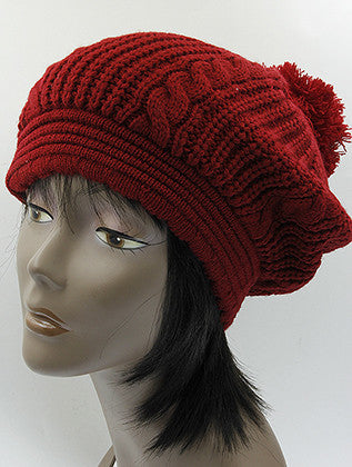 HAT AND CAP   DOUBLE LAYERED  KYH8183BUR - Scarvesnthangs
 - 3