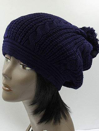 HAT AND CAP   DOUBLE LAYERED  KYH8183NVY - Scarvesnthangs
 - 3