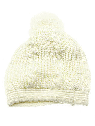 HAT AND CAP   DOUBLE LAYERED  KYH8183WHT
