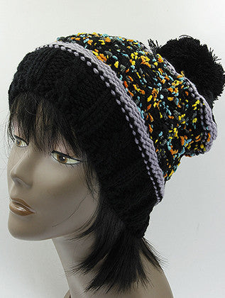 HAT AND CAP   POM POM  KYH8185BLK - Scarvesnthangs
 - 3