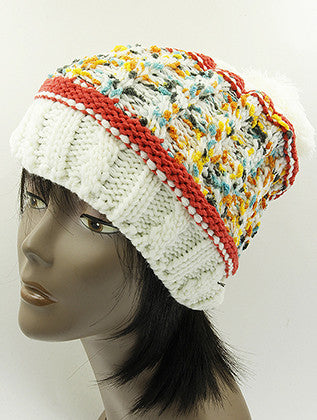HAT AND CAP   POM POM  KYH8185WHT - Scarvesnthangs
 - 3