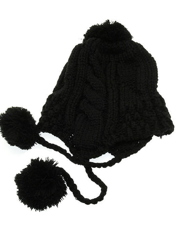 HAT AND CAP   EAR FLAP  KYH8186BLK - Scarvesnthangs
 - 2