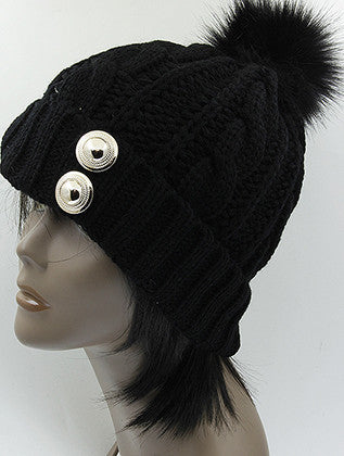 HAT AND CAP   POM POM  KYH8187BLK - Scarvesnthangs
 - 3