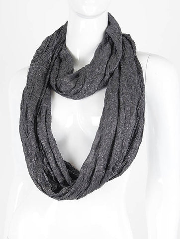 SCARF   METALLIC THREAD  LAF23781BLK - Scarvesnthangs
 - 2