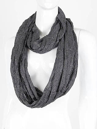 SCARF   METALLIC THREAD  LAF23781BLK