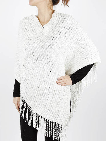 SCARF   METALLIC THREAD ACCENT  LAF3963WHT - Scarvesnthangs
 - 2