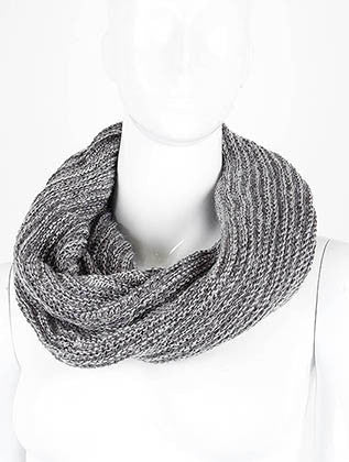 SCARF   TWISTED NECK WARMER  LAF4016GRY - Scarvesnthangs
 - 1