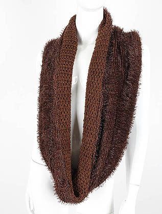 SCARF   EYELASH YARN  LAF4031BRO - Scarvesnthangs
 - 3
