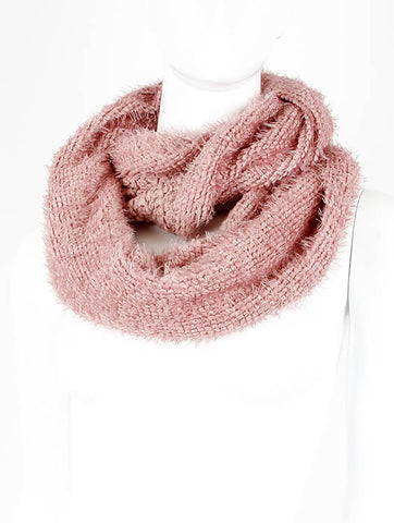 SCARF   EYELASH YARN  LAF4031PNK - Scarvesnthangs
 - 2