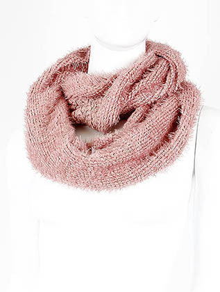 SCARF   EYELASH YARN  LAF4031PNK