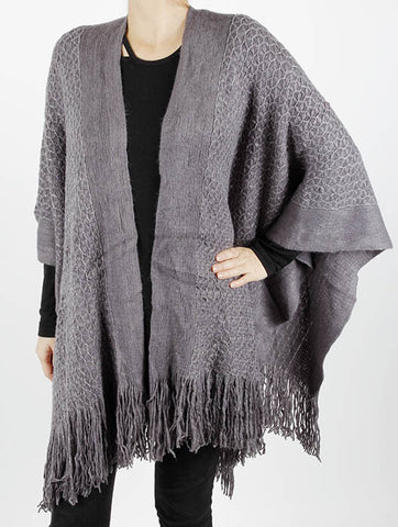 SCARF   METALLIC THREAD ACCENT  LAF4034GRY - Scarvesnthangs
 - 2