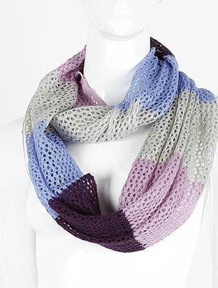 SCARF   MULTI COLORED  LAF40591PUR - Scarvesnthangs
 - 1