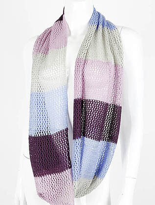 SCARF   MULTI COLORED  LAF40591PUR - Scarvesnthangs
 - 3