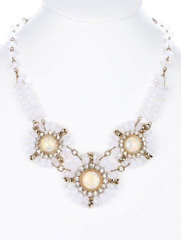 NECKLACE  LQN0160GDWHT - Scarvesnthangs
 - 2