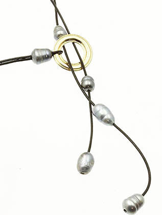 NECKLACE  LTN0077GDGRY - Scarvesnthangs
 - 3