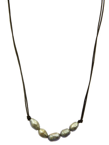 NECKLACE  LTN0078GDGRY - Scarvesnthangs
 - 2