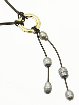 NECKLACE  LTN0080GDGRY - Scarvesnthangs
 - 3