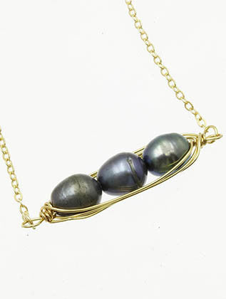 NECKLACE  LTN0089GDGRY - Scarvesnthangs
 - 3