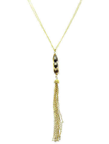 NECKLACE  LTN0091GDGRY - Scarvesnthangs
 - 2