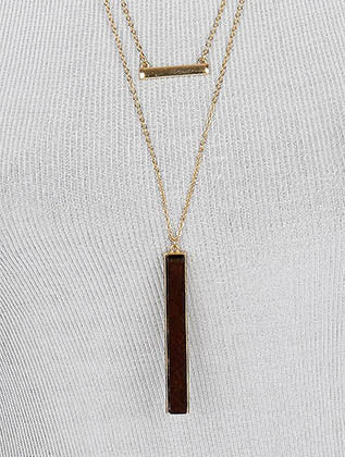 NECKLACE  LTN0122GDBRO - Scarvesnthangs
 - 3