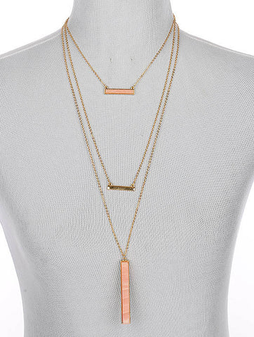 NECKLACE  LTN0122GDLPNK - Scarvesnthangs
 - 2