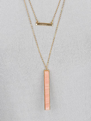 NECKLACE  LTN0122GDLPNK - Scarvesnthangs
 - 3