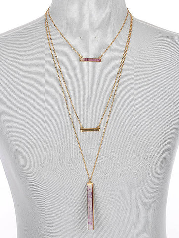 NECKLACE  LTN0122GDPUR - Scarvesnthangs
 - 2