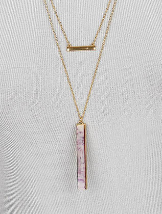 NECKLACE  LTN0122GDPUR - Scarvesnthangs
 - 3